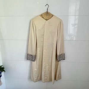 Vintage 1884 Gem Cuff Dress Teal Train